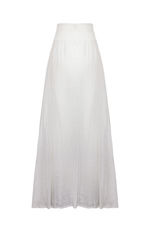 A wide-leg skirt in white ramie PHO FIRENZE | 4323049BCHAMPAGNE